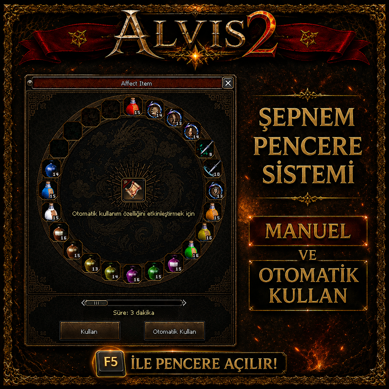 ALVIS2 Şebnem Üretimi